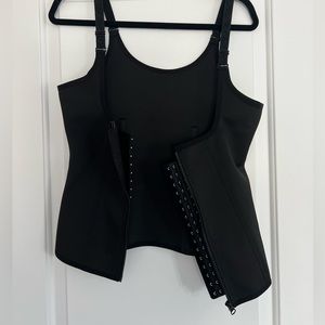 XXL Shape-wear Corset Black Hooks and Zip